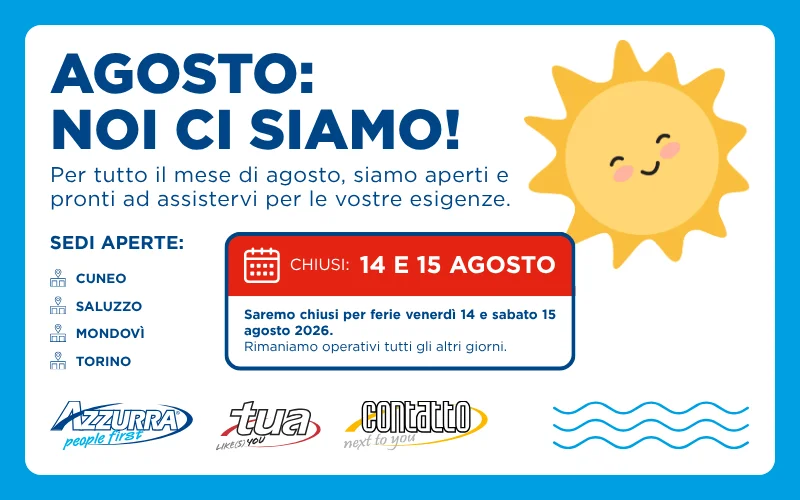 popup chiusure agosto 2026