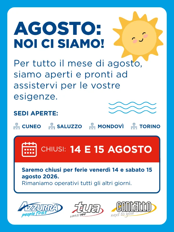 popup chiusure agosto 2026